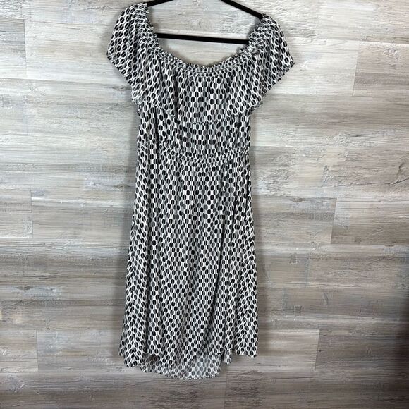 Kate Spade Black and White Geometric Midi Dress - Picture 2 of 5